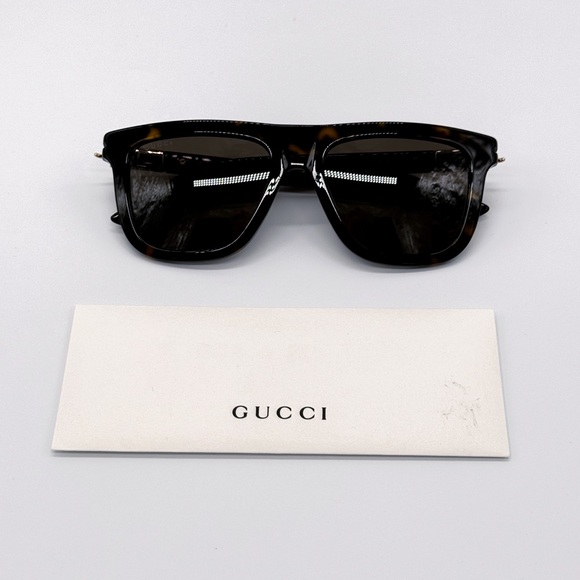 NEW GUCCI GG1502S 002 HAVANA BROWN UNISEX SQUARE SUNGLASSES GUCCI